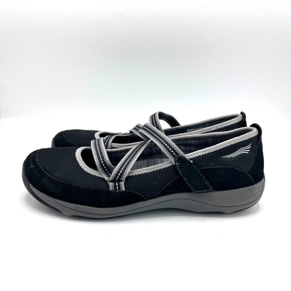 Dansko Hazel Black Mary Jane Suede Mesh Comfort Shoes Size 39 - Picture 7 of 13